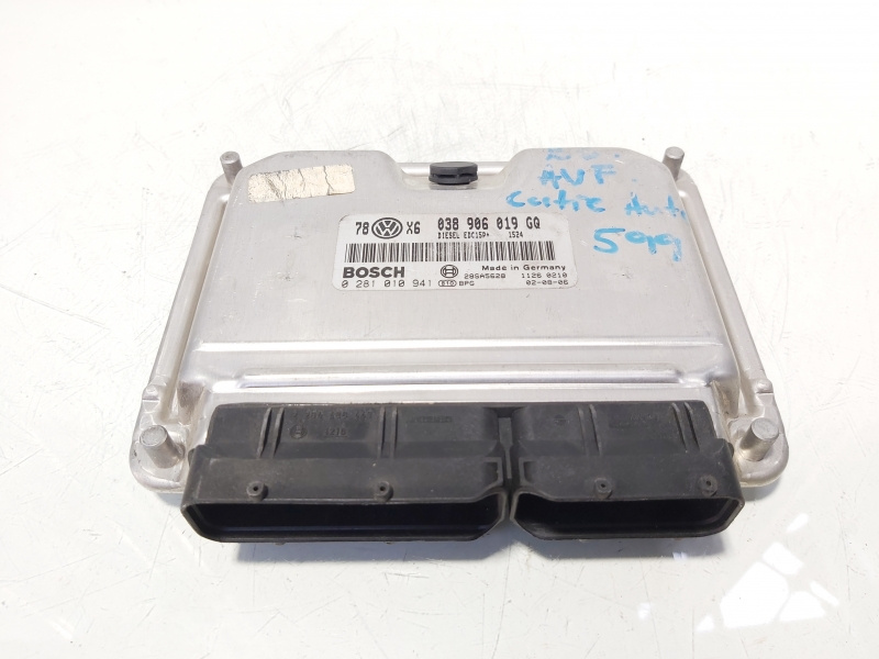 Calculator motor ECU, cod 038906019GQ, 0281010941, Vw Passat Variant (3B6), 1.9 TDI, AVF (id:644947)