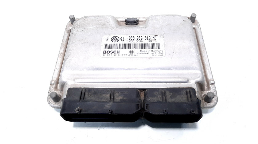 Calculator motor ECU, cod 038906019HJ, 0281090977, Skoda Octavia 1 (1U2), 1.9 TDI, ASZ (idi:526853)