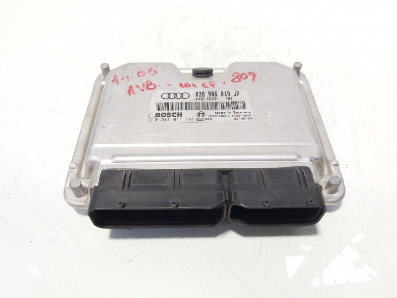 Calculator motor ECU, cod 038906019JP, 0281011141, Audi A4 Avant (8E5, B6), 1.9 TDI, AVB (idi:644898)