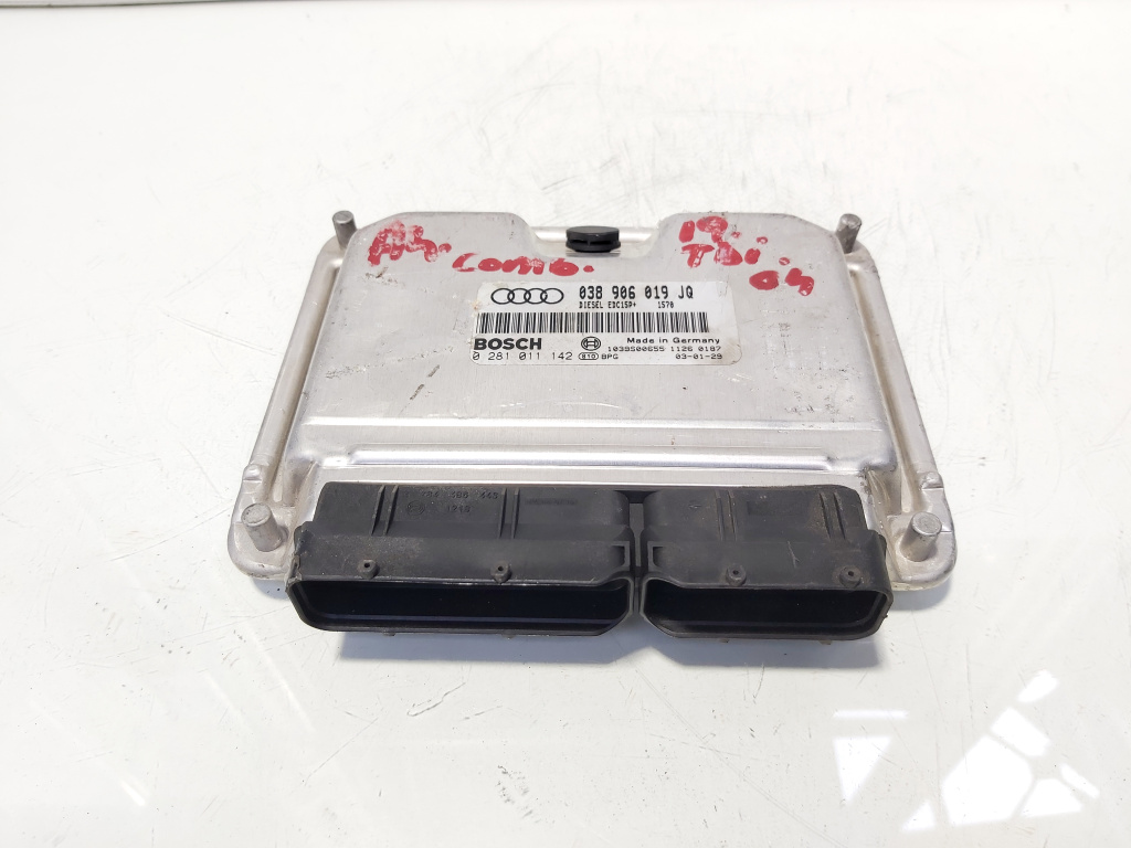 Calculator motor Ecu, cod 038906019JQ, 0281011142, Audi A4 (8E2, B6), 1.9 TDI, AWX (id:644966)