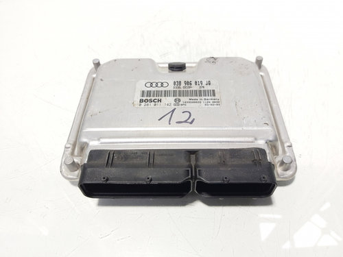 Calculator motor ECU, cod 038906019JQ, 0281011142, Audi A4 (8E2, B6), 1.9 TDI, AWX (id:647712)
