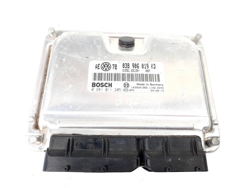 Calculator motor ECU, cod 038906019KD, 0281011205, Skoda Superb I (3U4), 1.9 TDI, AVF (idi:550057)