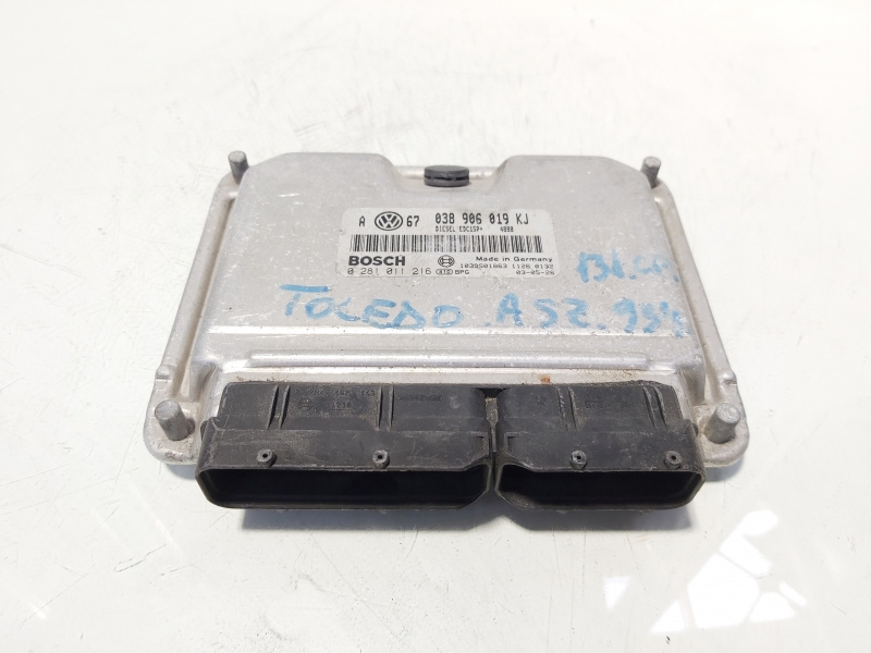 Calculator motor ECU, cod 038906019KJ, 0281011216, Skoda Octavia 1 Combi (1U5) 1.9 TDI, ASZ (id:644825)