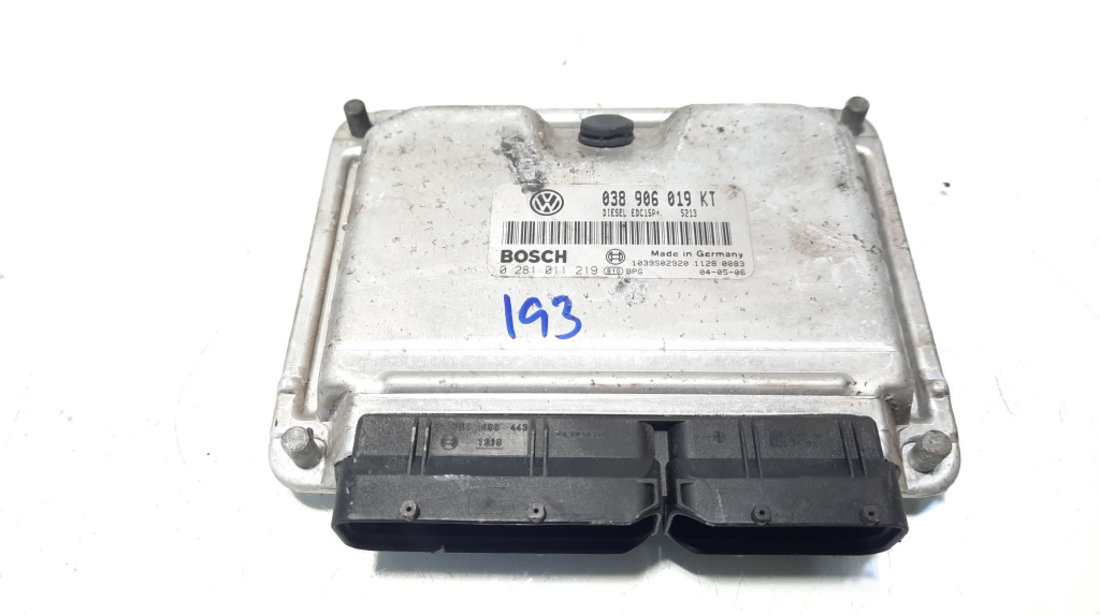 Calculator motor ECU, cod 038906019KT, 0281011219, Seat Cordoba (6L2), 1.9 TDI, ATD (idi:560727)