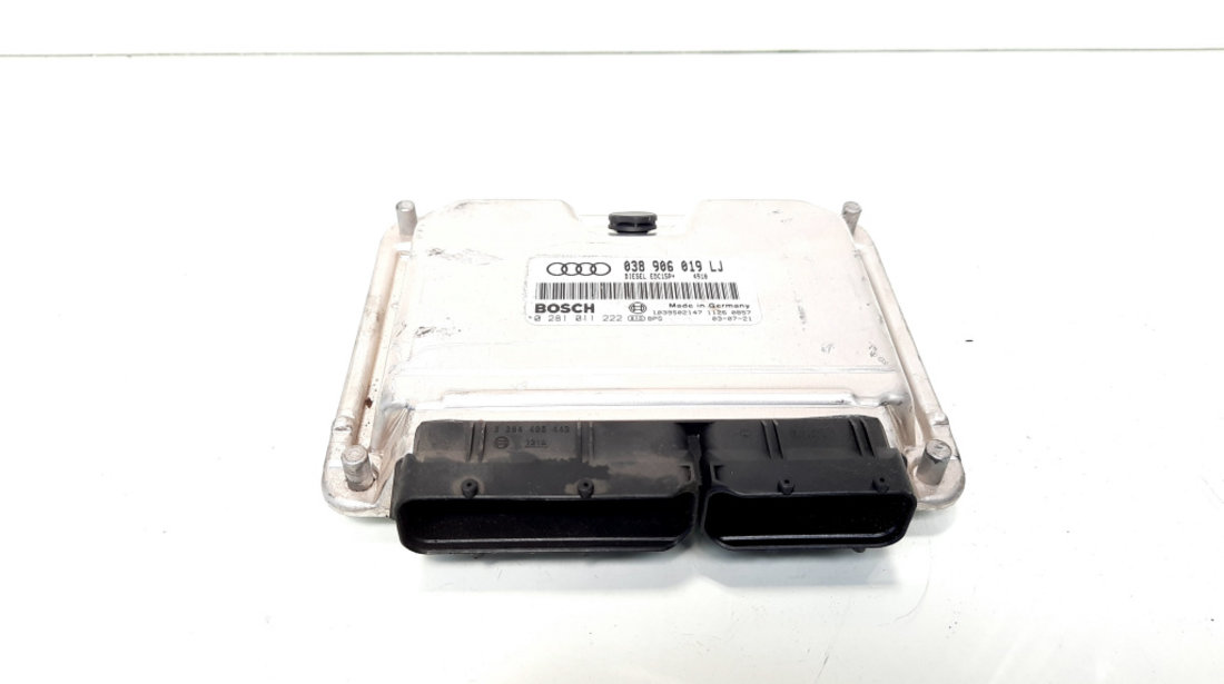 Calculator motor ECU, cod 038906019LJ, 0281011222, Audi A4 (8E2, B6) 1.9 TDI, AVF (id:539466)