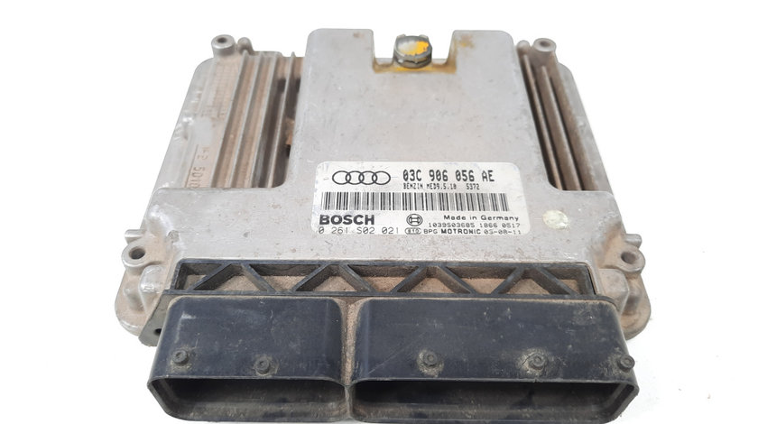 Calculator motor ECU, cod 03C906056AE, 0261S02021, Skoda Octavia 2 Combi (1Z5), 1.6 benz, BGU (idi:538601)