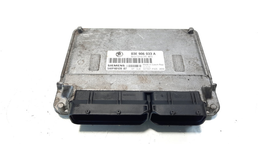 Calculator motor ECU, cod 03E906033A, Skoda Fabia 1 Combi (6Y5) 1.2 benz, AZQ (id:553148)