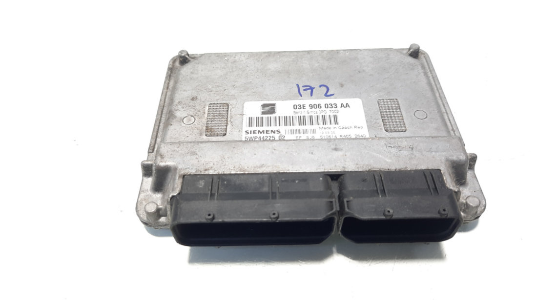 Calculator motor ECU, cod 03E906033AA, Seat Ibiza 4 (6L1), 1.2 benz, BME (id:560728)