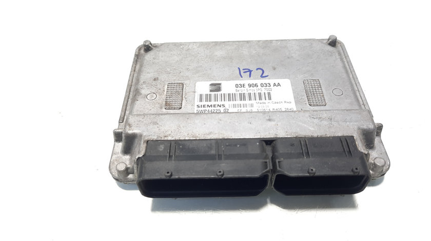 Calculator motor ECU, cod 03E906033AA, Seat Ibiza 4 (6L1), 1.2 benz, BME (id:560728)