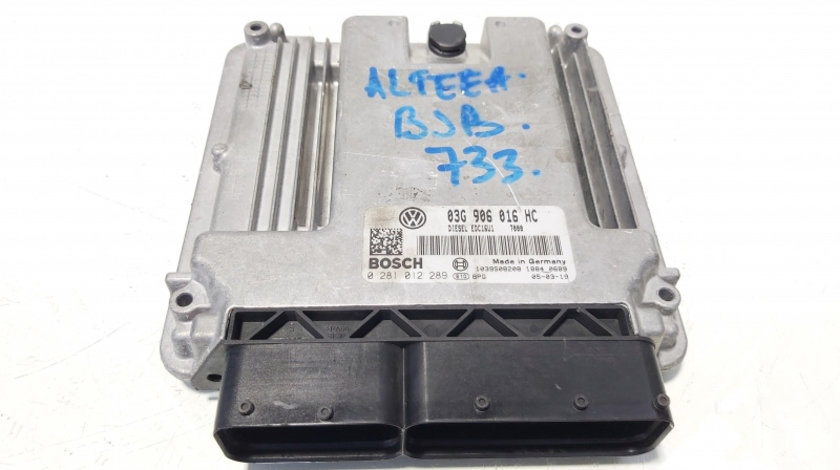 Calculator motor ECU, cod 03G906016HC, 0281012289, Seat Altea (5P1) 1.9 TDI, BJB (id:644886)