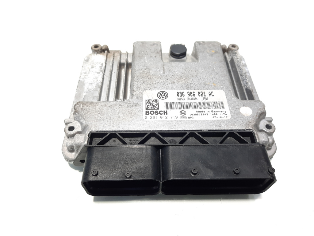 Calculator motor ECU, cod 03G906021AC, 0281012719, Vw Passat Variant (3C5) 2.0 TDI, BMP (id:580834)