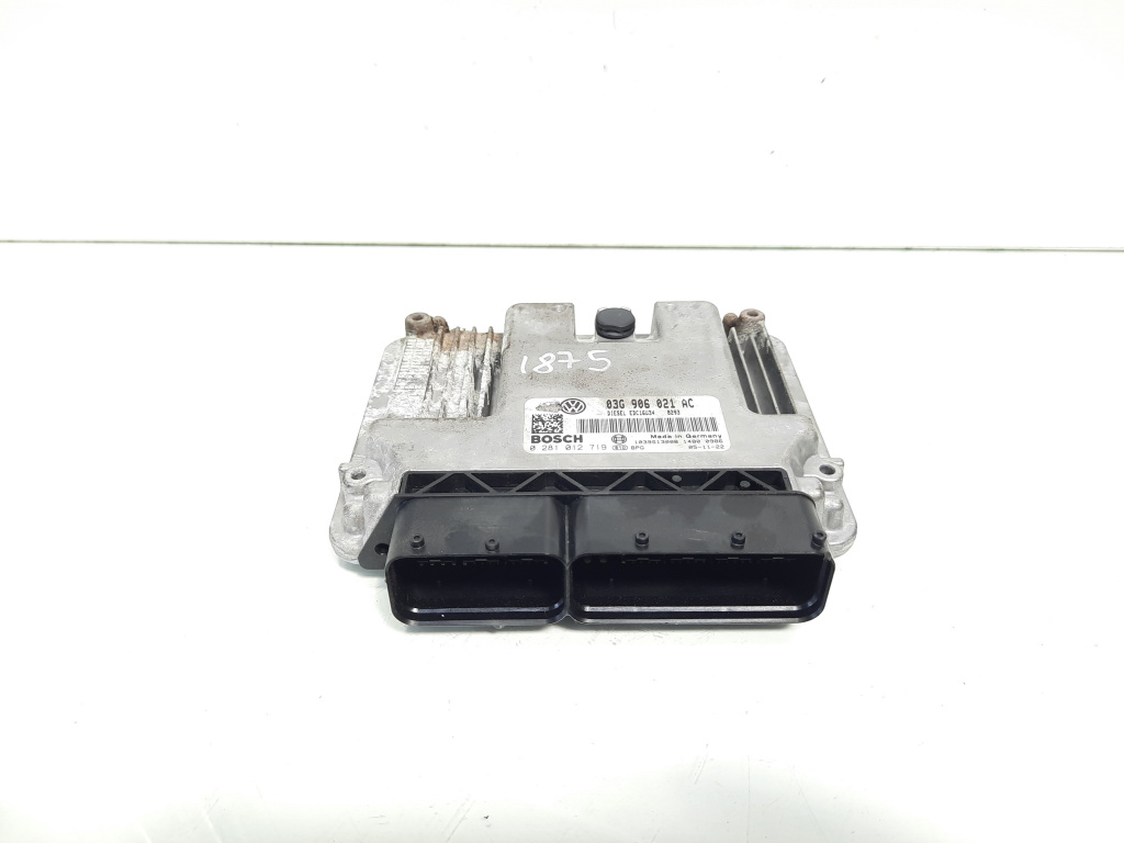 Calculator motor ECU, cod 03G906021AC, 0281012719, Skoda Superb II (3T4) 2.0 TDI, BMP (idi:611001)