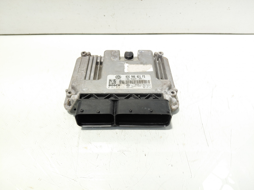Calculator motor ECU, cod 03G906021FS, 0281013171, Vw Eos (1F7, 1F8) 2.0 TDI, BMM (id:707107)