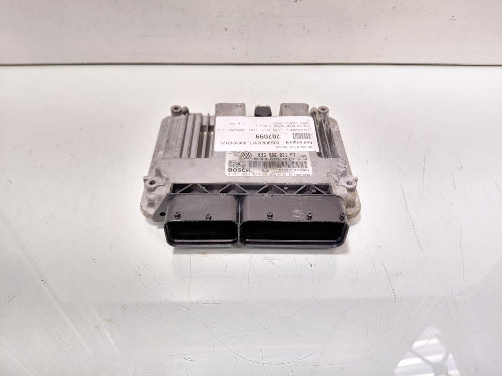 Calculator motor ECU, cod 03G906021FT, 0281013172, Vw Eos (1F7, 1F8) 2.0 TDI, BMM (id:707099)