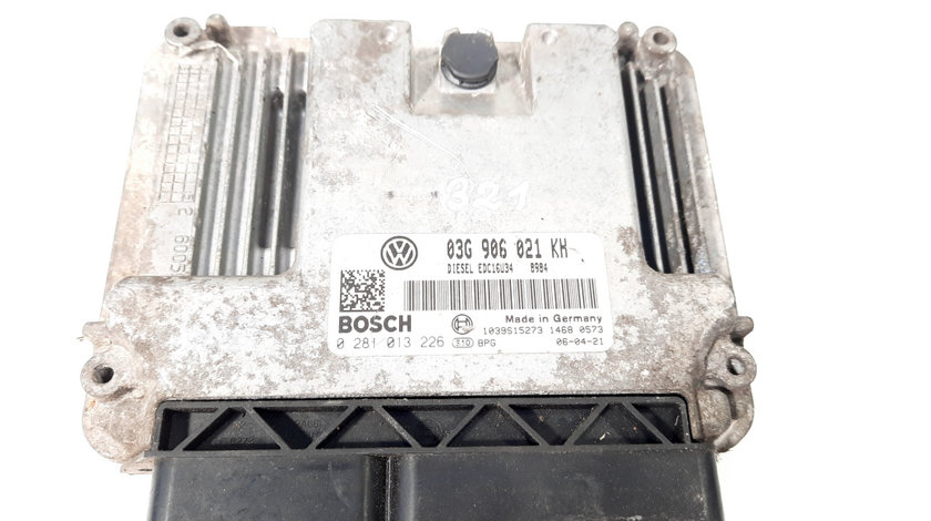 Calculator motor ECU, cod 03G906021KH, 0281013226, VW Golf 5 Plus (5M1), 1.9 TDI, BXE (idi:550058)