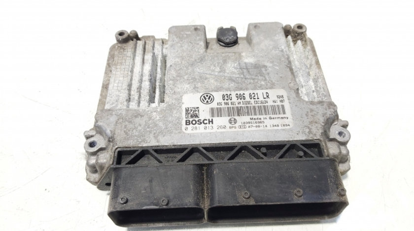 Calculator motor ECU, cod 03G906021LR, 0281013260, VW Passat (3C2), 1.9 TDI, BXE (id:644779)