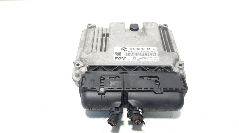 Calculator motor ECU, cod 03G906021MM, 0281014044, Vw Golf 5 Plus (5M1) 1.9 TDI, BXE (idi:563766)