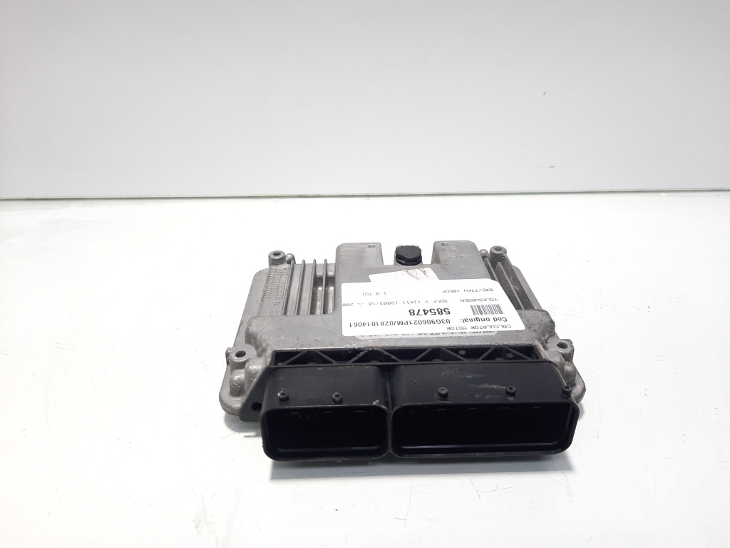 Calculator motor ECU, cod 03G906021PM, 0281014061, Skoda Octavia 2 (1Z3) 1.9 TDI, BXE (idi110747)