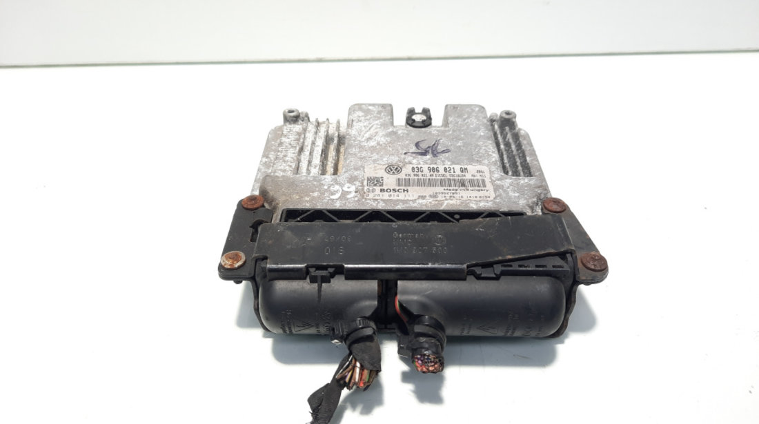 Calculator motor ECU, cod 03G906021QM, 0281014111, Vw Golf 5 Variant (1K5), 1.9 TDI, BXE (idi:577175)