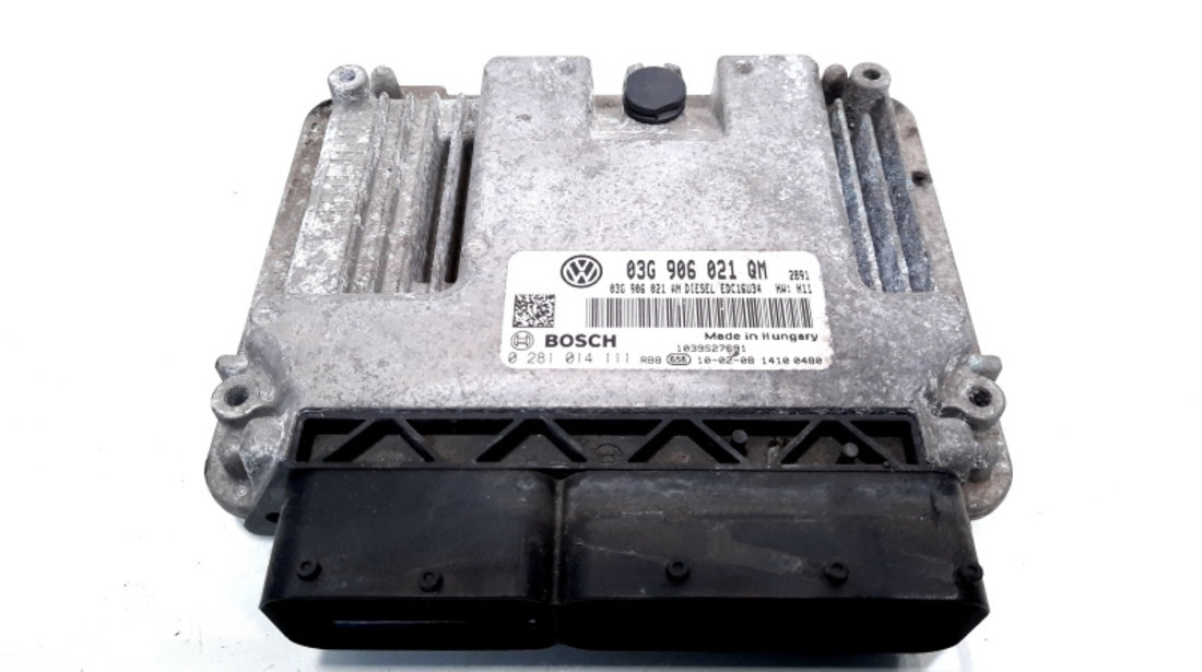 Calculator motor ECU, cod 03G906021QM, 0281014111, VW Passat Variant (3C5), 1.9 TDI, BXE (idi:207471)