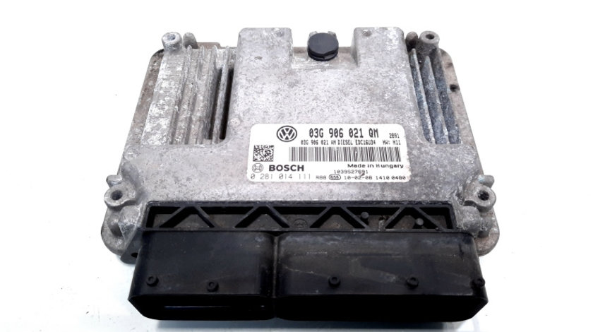 Calculator motor ECU, cod 03G906021QM, 0281014111, VW Passat Variant (3C5), 1.9 TDI, BXE (idi:207471)