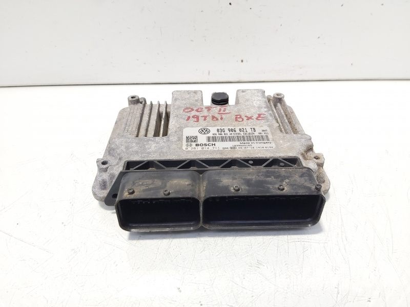 Calculator motor ECU, cod 03G906021TB, 0281014711, Skoda Octavia 2 (1Z3) 1.9 TDI, BXE (id:644756)
