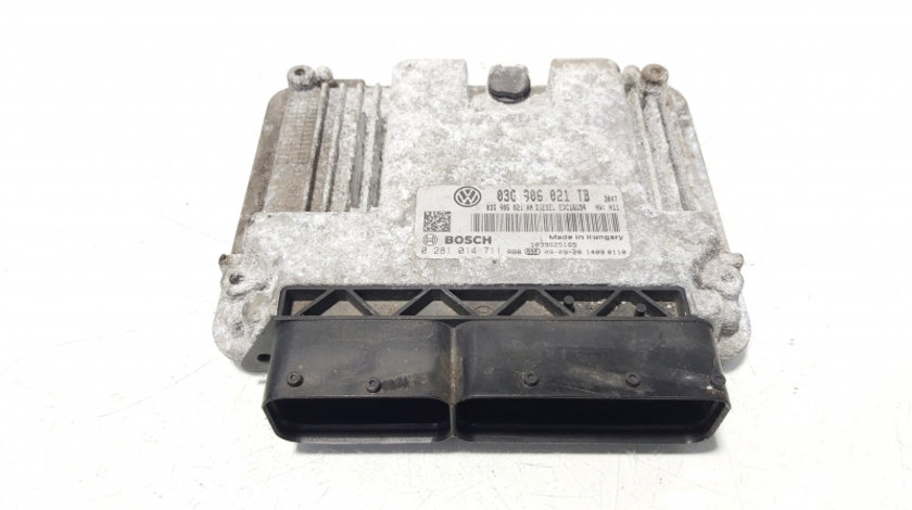 Calculator motor ECU, cod 03G906021TB, 0281014711, Seat Leon (1P1) 1.9 TDI, BXE (idi:647754)