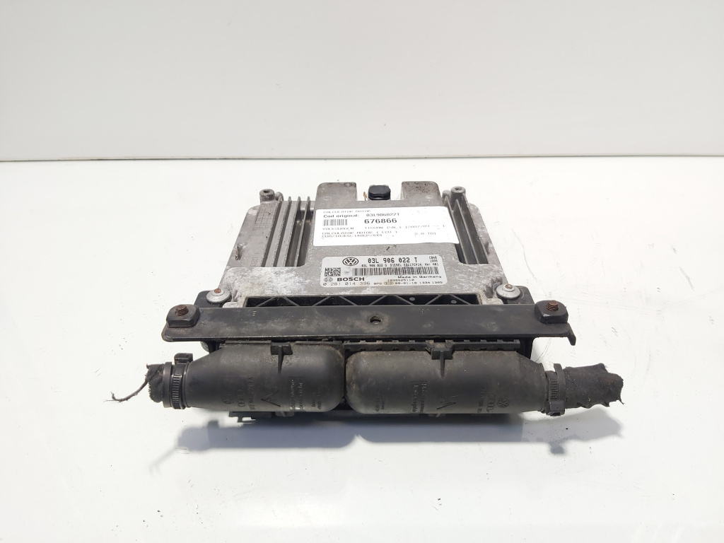 Calculator motor ECU, cod 03L906022T, Vw Eos (1F7, 1F8) 2.0 TDI, CBA (idi:676866)