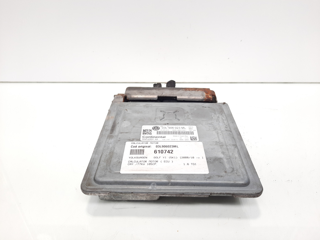 Calculator motor ECU, cod 03L906023ML, Audi A3 Cabriolet (8P7) 1.6 TDI, CAY (idi:610742)
