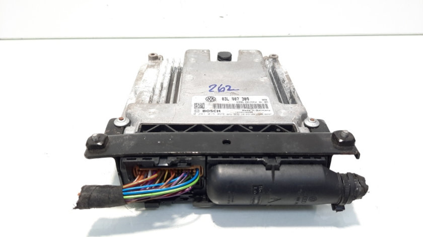 Calculator motor ECU, cod 03L907309, 0281015029, VW Scirocco (137), 2.0 TDI, CBB (idi:560521)