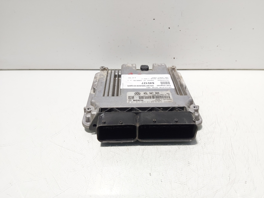 Calculator motor Ecu, cod 03L907309, 0281015029, VW Passat CC (357), 2.0 TDI, CBA (id:645127)