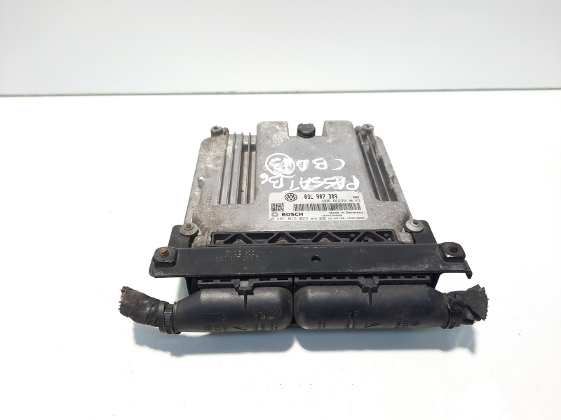 Calculator motor ECU, cod 03L907309, 0281015029, Audi A3 Cabriolet (8P7), 2.0 TDI, CBAB (idi:576619)