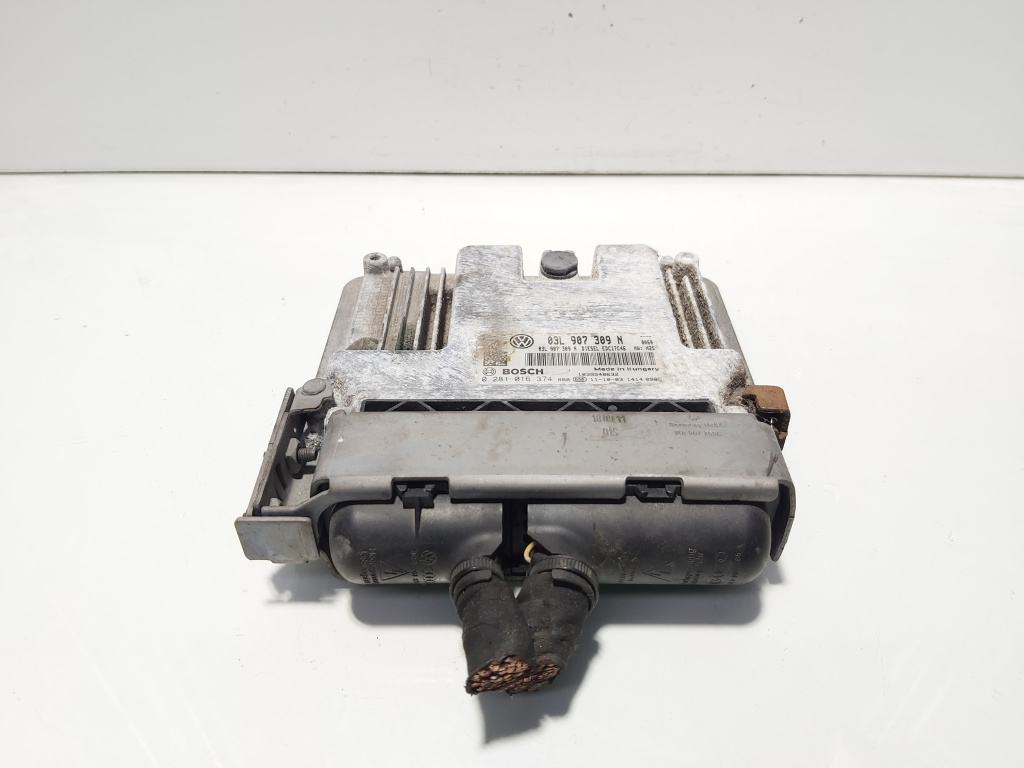 Calculator motor (ECU), cod 03L907309N, 0281016374, VW Passat (362), 2.0 TDI, CFF (id:625823)