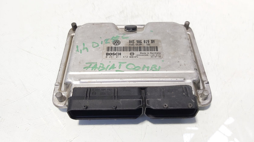 Calculator motor Ecu, cod 045906019BM, 0281011412, Seat Cordoba (6L2), 1.4 TDI, AMF (idi:644806)