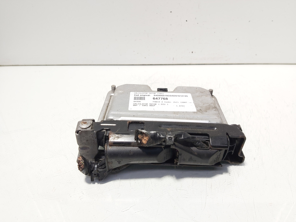 Calculator motor ECU, cod 045906019CD, 0281012749, Skoda Fabia 2 Combi (5J, 545), 1.4 TDI, BNV (id:647768)