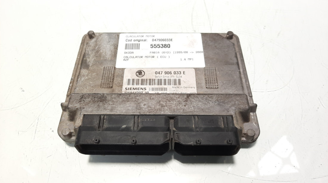 Calculator motor ECU, cod 047906033E, Skoda Fabia 1 Combi (6Y5), 1.4 MPI, AZF (idi:555380)