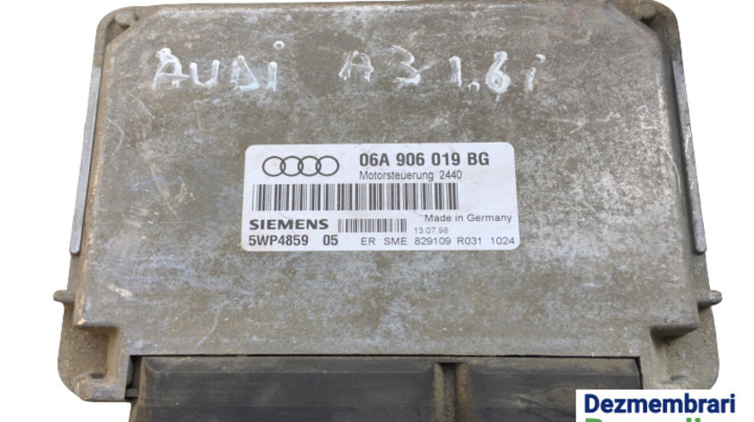 Calculator motor ECU Cod: 06A906019BG Audi A3 8L [1996 - 2000] Hatchback 3-usi 1.6 MT (101 hp)