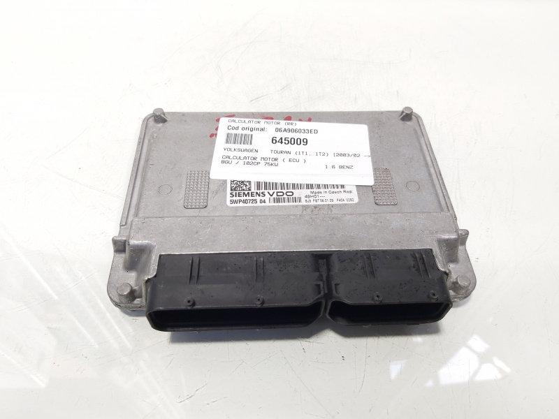 Calculator motor ECU, cod 06A906033ED, VW Golf 5 (1K1), 1.6 benz, BGU (idi:645009)