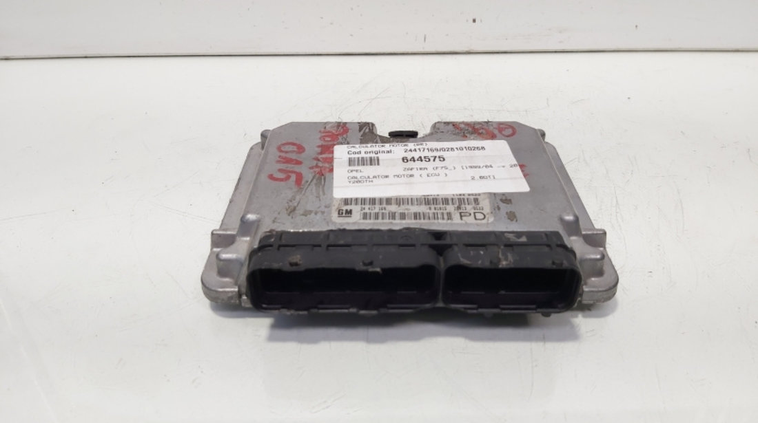 Calculator motor ECU, cod 24417169, 0281010268, Opel Astra G Sedan (F69), 2.0 DTI, Y20DTH (idi:644575)