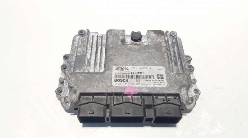 Calculator motor ECU, cod 4M51-12A650-NE, 0281011263, Ford Focus 2 Sedan (DA), 1.6 TDCI, G8DB (idi:408591)