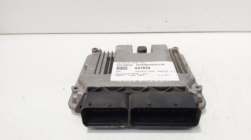 Calculator motor ECU, cod 55576906, 0281017105, Opel Insignia A Combi, 2.0 CDTI, A20DTH (id:647829)