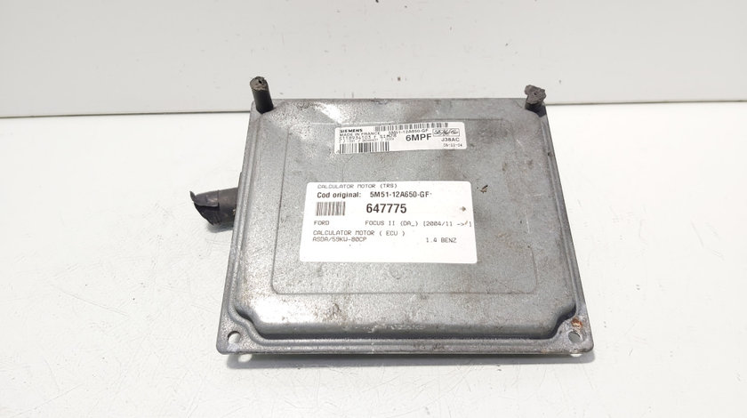 Calculator motor ECU, cod 5M51-12A650-GF, Ford Focus 2 (DA), 1.4 benz, ASDA (id:647775)