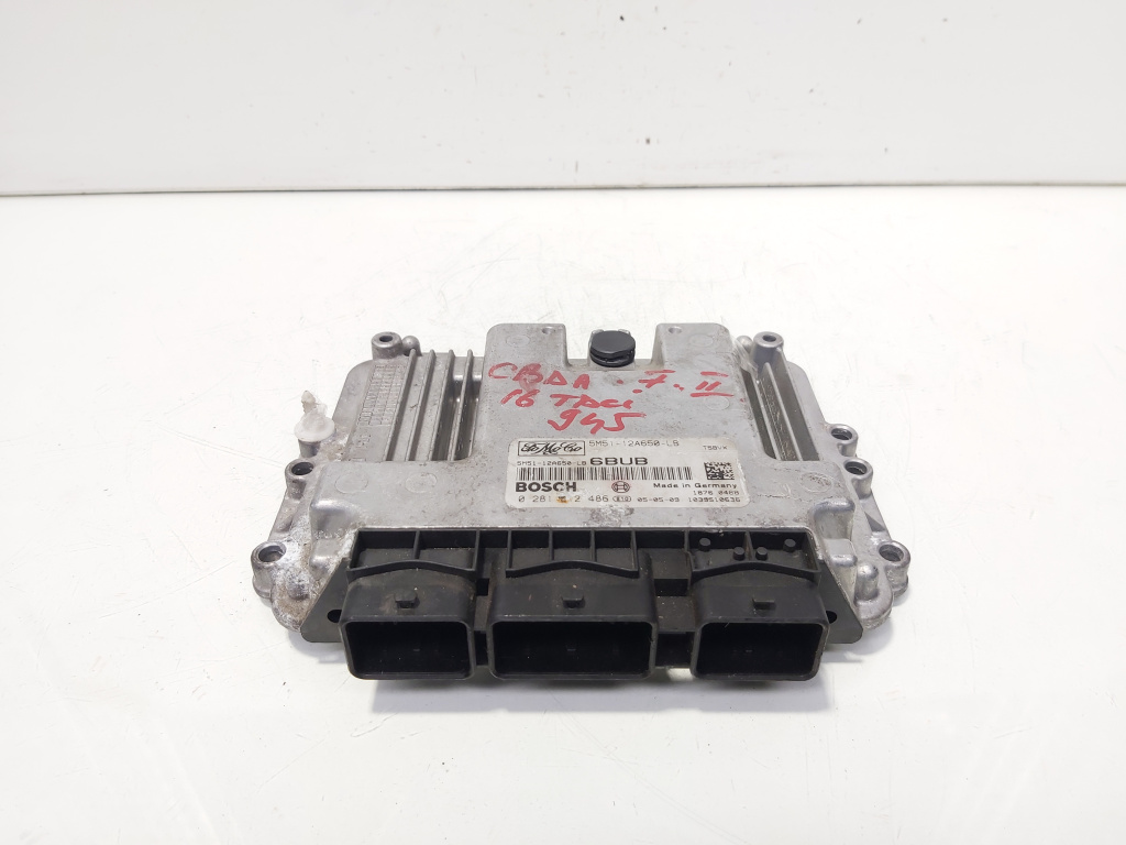 Calculator motor Ecu, cod 5M51-12A650-LB, Ford Focus 2 (DA), 1.6 TDCI, HHDA (id:644513)