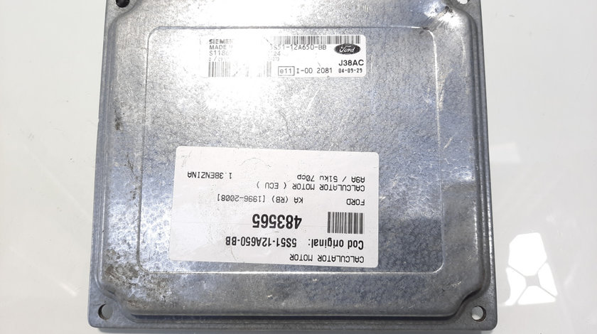 Calculator motor ECU, cod 5S51-12A650-BB, Citroen Xsara hatchback, 1.3 benz, A9A (idi:483565)