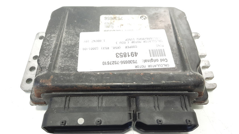 Calculator motor ECU, cod 7530656-7527610, Mini Cooper Cabrio (R52), 1.6 16v benz, W10B16AB (idi:491853)