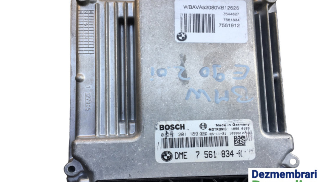 Calculator motor ECU Cod: 7561834 7561912 BMW Seria 3 E90 [2004 - 2010] Sedan 318d MT (143 hp)