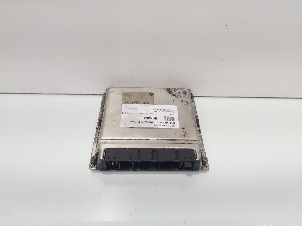 Calculator motor ECU, cod 7789376, 0281010314, Bmw 5 (E39) 2.5 diesel, 256D1 (id:695464)