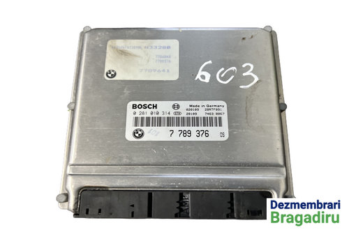 Calculator motor ECU Cod: 7789376, 7 789 376, 7789641, 7 789 641, 0 281 010 314, 0281010314 BMW X5 E...
