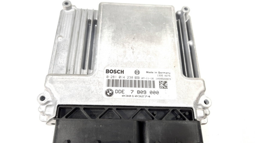 Calculator motor ECU, cod 7809000, 0281014238, Bmw 3 Touring (E91), 2.0 diesel, N47D20A (id:426175)