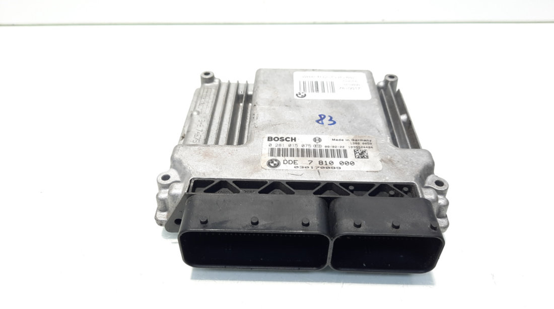 Calculator motor ECU, cod 7810000, 0281015075, Bmw 1 Coupe (E82) 2.0 diesel, N47D20A (id:560402)